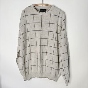 Vintage Fairway Sport Sweater Golf Grandpa Grandpacore Grid Men Size XL